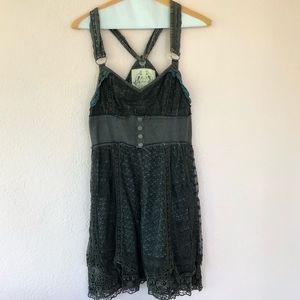 Free People denim and plaid dress